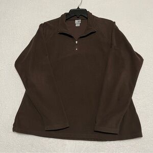 Champion Women's Fleece Quarter Zip Pullover Brown Women's Size X-Large